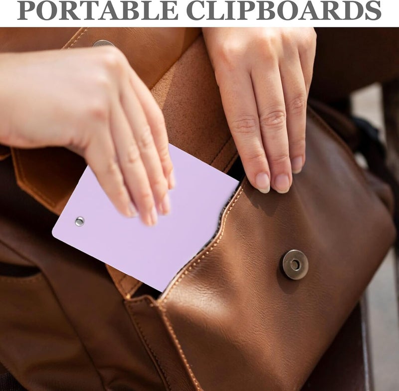 YONHTUTU 6 Pack Small Clipboards, Plastic Mini Clipboards 4.7x7.3, A6 Size Mini Clipboard with Retaining Clips, Memo Size Notepads Pocket Clipboard, Colorful Clip Board for Classroom Restaurants Office Gifts - Image 5